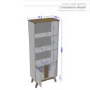 Ver imagem 3 de Cristaleira Madri Sala de Estar com Pés de Madeira Maciça