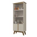 Ver imagem 2 de Cristaleira Madri Sala de Estar com Pés de Madeira Maciça