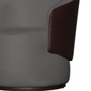 Ver imagem 3 de Poltrona Organica Beatriz Suede Cinza C/ Composê Corano Marrom - Lm Decor