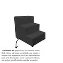 Ver imagem 5 de Escada Escadinha Pet Cachorro 3 Degraus Rampa Suede Premium:cinza
