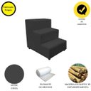 Ver imagem 4 de Escada Escadinha Pet Cachorro 3 Degraus Rampa Suede Premium:cinza