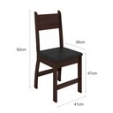 Ver imagem 4 de Kit 2 Cadeiras para Sala de Jantar Milano Fosco - Amêndoa / Preto -poliman