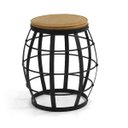 Ver imagem 1 de Banqueta de Metal e Assento Estofado Seat Garden - Iaza Moveis