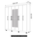 Ver imagem 4 de Guarda Roupa Casal 223cm com Espelho Pako Nature/champanhe V02 - Mpozenato
