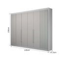 Ver imagem 2 de Guarda Roupa Casal Ripado 6 Portas Verona - Arbo Design
