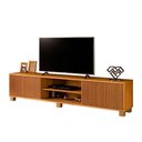 Ver imagem 1 de Rack Valencia para TV 65" 220cm MDF-MDP 2 Portas Ripada Amadeirado Mavaular Móveis