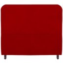 Ver imagem 4 de Cabeceira Casal Queen Estofada para Cama Box Lizza Veludo Vermelho