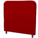 Ver imagem 1 de Cabeceira Casal Queen Estofada para Cama Box Lizza Veludo Vermelho
