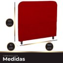 Ver imagem 5 de Cabeceira Casal Queen Estofada para Cama Box Lizza Veludo Vermelho
