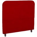 Ver imagem 3 de Cabeceira Casal Queen Estofada para Cama Box Lizza Veludo Vermelho