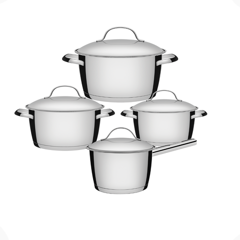 Jogo de Panelas 4 Peças Inox Fundo Triplo Allegra Tramontina