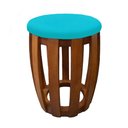 Ver imagem 1 de Puff Garden Suede Azul Turquesa - Dominic Decor