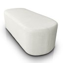 Ver imagem 4 de Puff Michael Orgânico Oval Curvo Redondo para Sala Confortável e Reforçado Bouclé