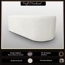 Ver imagem 3 de Puff Michael Orgânico Oval Curvo Redondo para Sala Confortável e Reforçado Bouclé