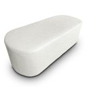 Ver imagem 2 de Puff Michael Orgânico Oval Curvo Redondo para Sala Confortável e Reforçado Bouclé