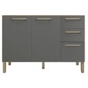 Ver imagem 1 de Balcão de Pia Mad Versalhes 120 Cm Freijó Gris - Kits Paraná