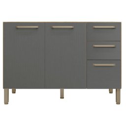 Balcão de Pia Mad Versalhes 120 Cm Freijó Gris - Kits Paraná - 1
