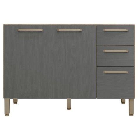 Balcão de Pia Mad Versalhes 120 Cm Freijó Gris - Kits Paraná