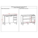 Ver imagem 3 de Balcão de Pia Mad Versalhes 120 Cm Freijó Gris - Kits Paraná