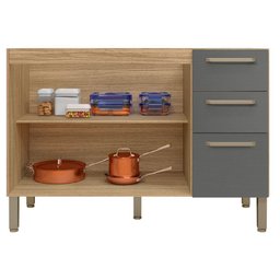 Balcão de Pia Mad Versalhes 120 Cm Freijó Gris - Kits Paraná - 2