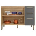 Ver imagem 2 de Balcão de Pia Mad Versalhes 120 Cm Freijó Gris - Kits Paraná