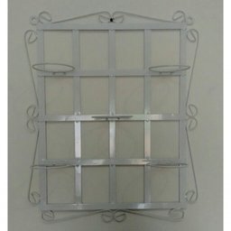 Suporte Ferro Plantas Branco Quadrado 5 Vasos - 2