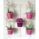 Ver imagem 1 de Suporte Ferro Plantas Branco Quadrado 5 Vasos