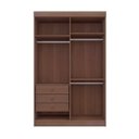 Ver imagem 2 de Guarda-Roupa Solteiro MDF 4 Portas 3 Gavetas Fenix