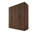 Ver imagem 3 de Guarda-Roupa Solteiro MDF 4 Portas 3 Gavetas Fenix