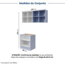 Ver imagem 4 de Lavanderia Planejada 3 Peças 1 Aéreo 1 Balcão sem Tampo 1 Nicho 80cm Marselha CabeCasa MadeiraOriginals Azul/Sereno