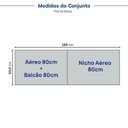 Ver imagem 5 de Lavanderia Planejada 3 Peças 1 Aéreo 1 Balcão sem Tampo 1 Nicho 80cm Marselha CabeCasa MadeiraOriginals Azul/Sereno