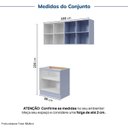 Ver imagem 4 de Lavanderia Modulada 3 Peças 1 Aéreo 1 Balcão sem Tampo 1 Nicho 80cm Marselha Cabecasa Madeiraoriginals