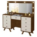 Ver imagem 1 de Penteadeira Camarim Mila Malbec Off White – Luapa Móveis