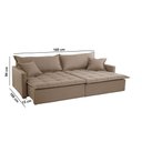 Ver imagem 6 de Sofá Cama Flora 02 Módulos de 80cm Br 15cm Meu Sofá Online A226 Linho Bege