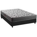Ver imagem 1 de Cama Box Casal: Colchão Ortopédico Herval D28/ag65 Black + Base Crc Suede Gray(138x188)