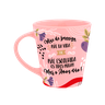 KIT CANECA DROP ROSA + PRATO - TIPOS DE MAES - MAE DE CORACAO - 2