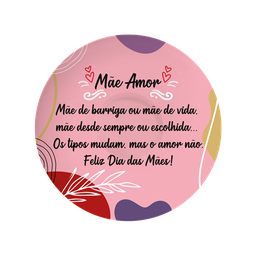 KIT CANECA DROP ROSA + PRATO - TIPOS DE MAES - MAE DE CORACAO - 4