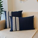 Ver imagem 3 de Kit 2 Almofadas Atelier Renda Azul Marinho