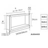 Nicho para Banheiro de Quartzo Branco Prime 30 X 45 X10 - 3