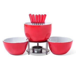 Conjunto para Fondue 10 Peças Brinox Vermelho 1256103