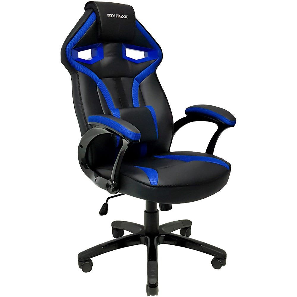 Cadeira Gamer Mymax Mx1 Giratória Preta/Azul - 1