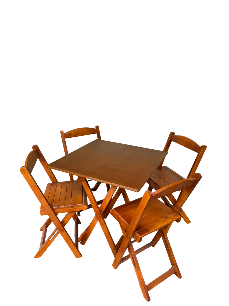 Conjunto Dobrável Bar Restaurantes 1 Mesa 4 Cadeiras Mel Kit