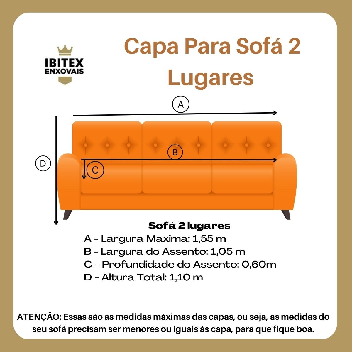 Capa de Sofá 2 Lugares Estampado com Fixador:marrom Geometrico - 5