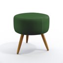 Ver imagem 4 de Kit Poltrona Namoradeira e 2 Poltronas Nina Rodapé com Puff Solar Suede Verde Aradecor