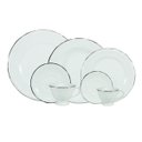 Ver imagem 1 de Serviço De Jantar Chá e Café Em Porcelana 42 Peças - Pomerode Filete De Prata Schmidt