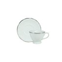 Ver imagem 6 de Serviço De Jantar Chá e Café Em Porcelana 42 Peças - Pomerode Filete De Prata Schmidt