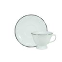 Ver imagem 4 de Serviço De Jantar Chá e Café Em Porcelana 42 Peças - Pomerode Filete De Prata Schmidt