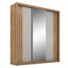 Guarda Roupa Casal Moema 3 Portas Flex Amêndola/nude Prime com Espelho - Demóbile - 1