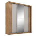 Ver imagem 1 de Guarda Roupa Casal Moema 3 Portas Flex Amêndola/nude Prime com Espelho - Demóbile