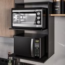 Ver imagem 1 de Suporte Microondas Lauren Bp 60 Cm Eratto Moveis - Preto